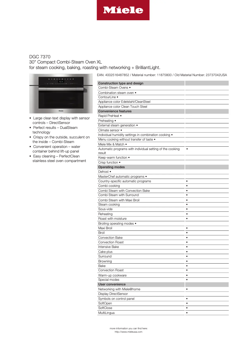 Image de la première page du manuel de l'appareil DGC 7370