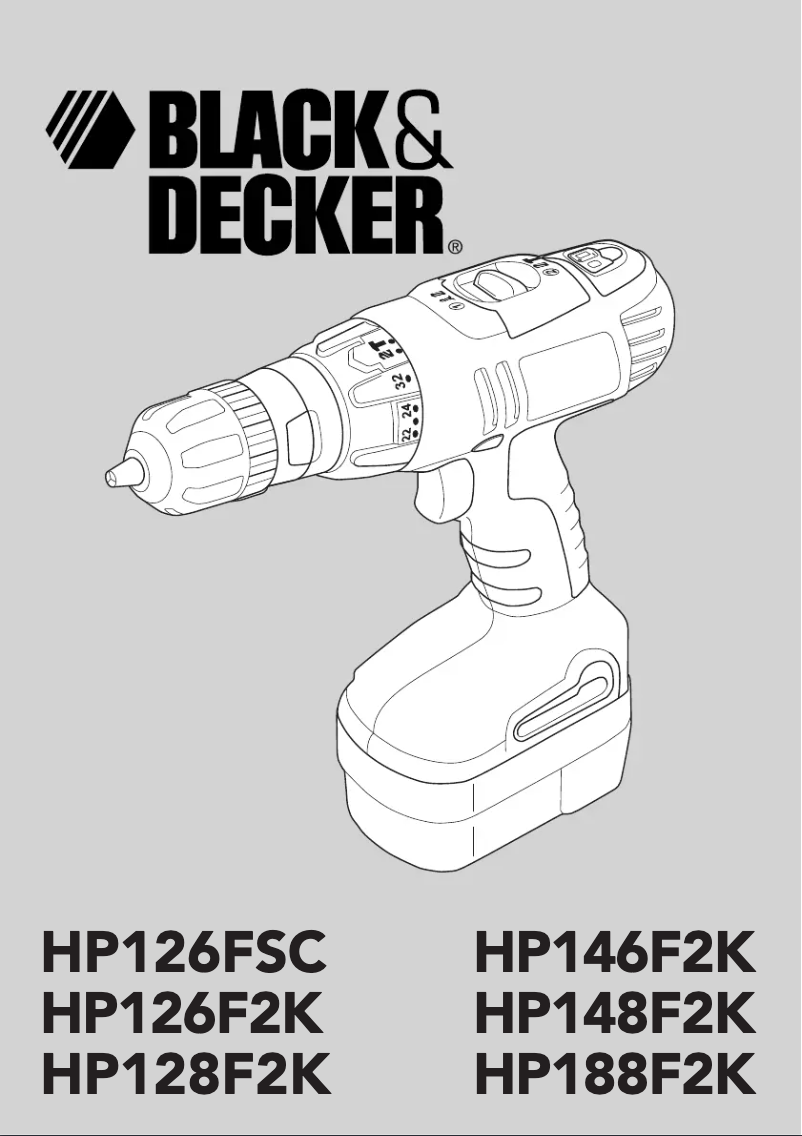 Página 1 del manual Manual de usuario Black & Decker HP148F2