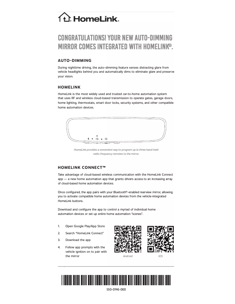 Page 1 de la notice Manuel utilisateur audiovox Gentex ADVGENFLCHLN