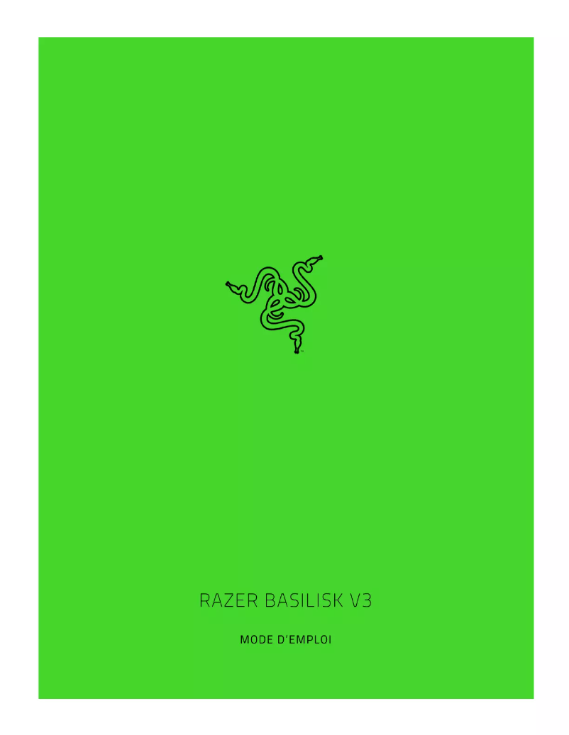 Page 1 de la notice Manuel utilisateur Razer Basilisk V3