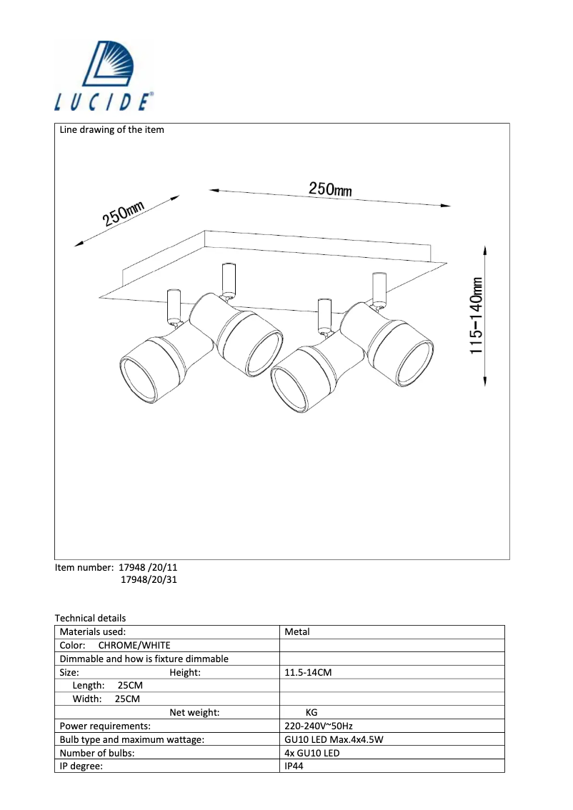 Image de la première page du manuel de l'appareil Sirene 17948/20/11
