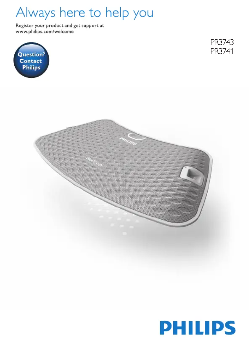 Page n°1 - Manuel utilisateur Philips BlueTouch PR3743