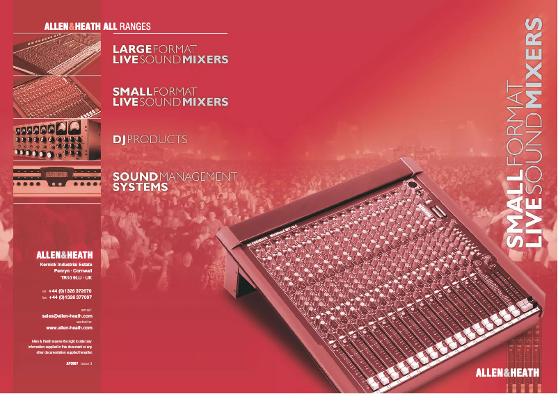 Page n°1 - Brochure Allen & Heath PA20