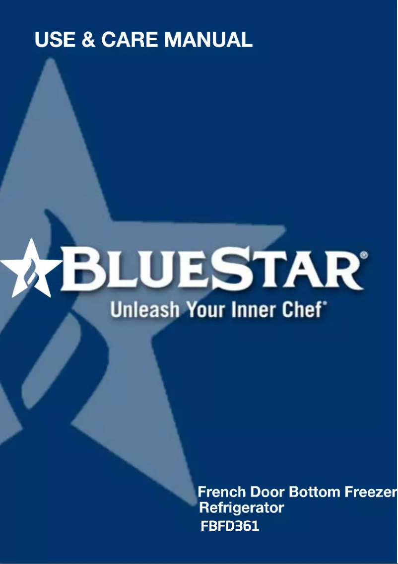 Página 1 del manual Manual de uso y mantenimiento BlueStar FBFD361PC-9010