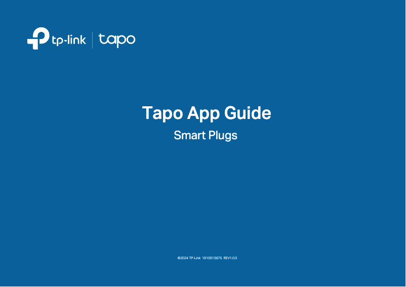 Page n°1 - Manuel utilisateur TP-Link Tapo P125