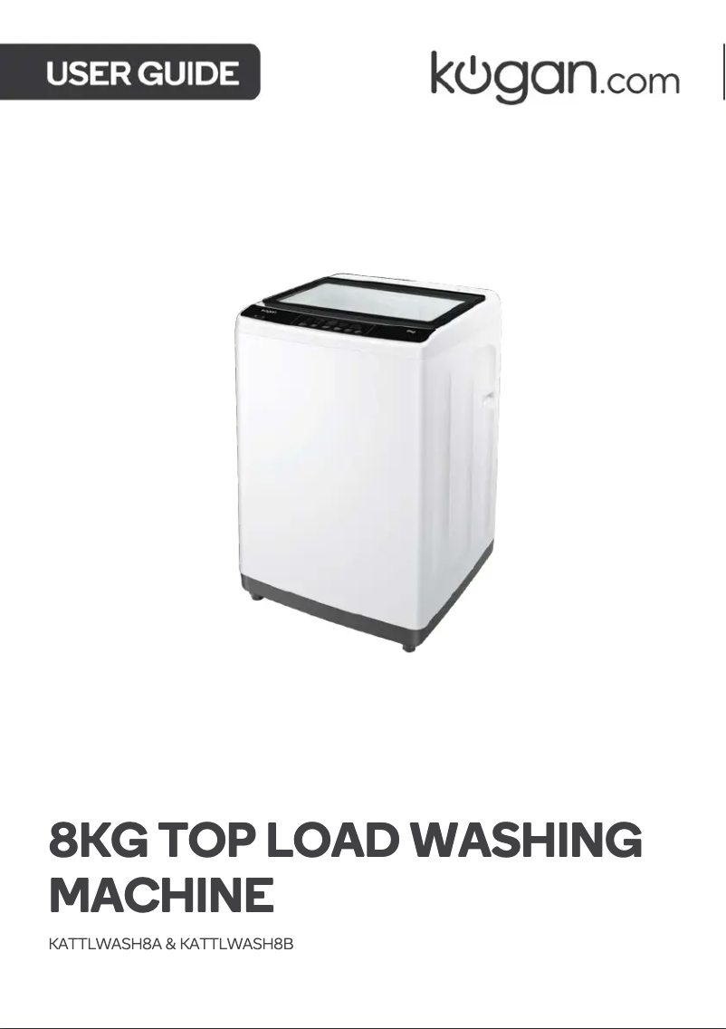 Image de la première page du manuel de l'appareil KATTLWASH8A