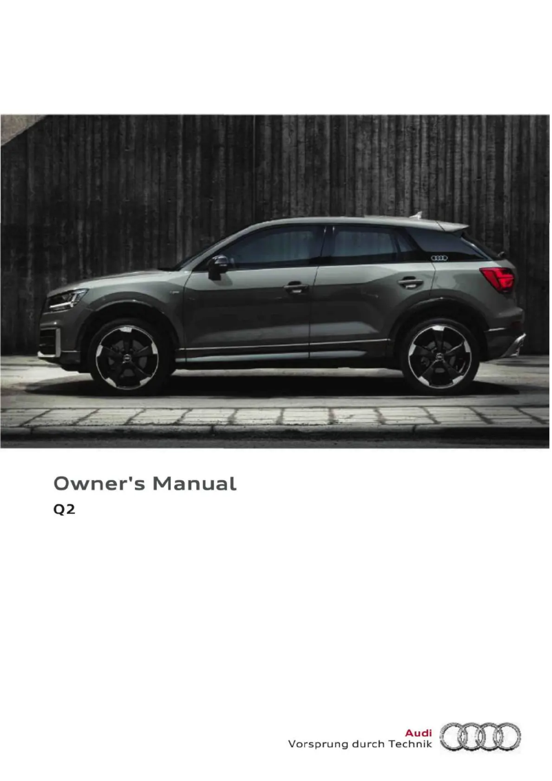 Page 1 de la notice Manuel utilisateur Audi Q2 (2017)