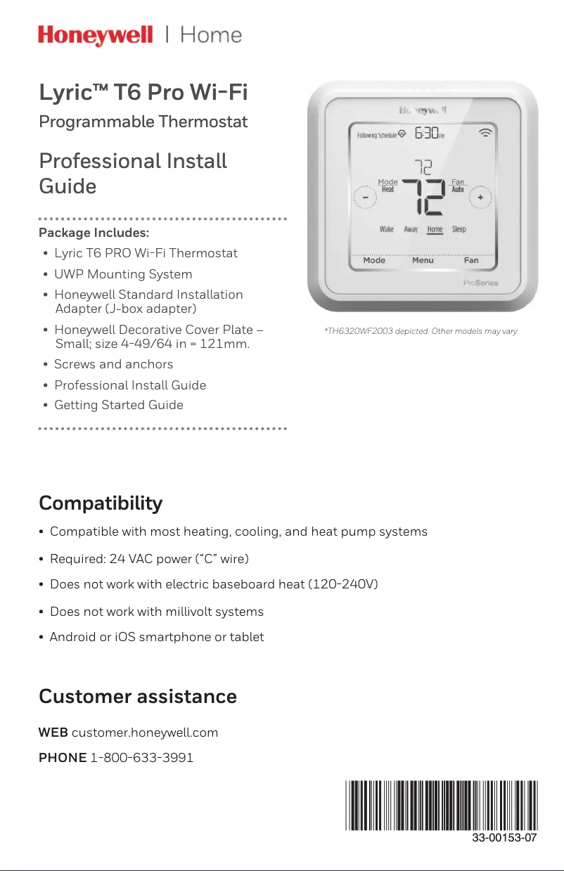 Página 1 del manual Manual de usuario Honeywell Lyric T6