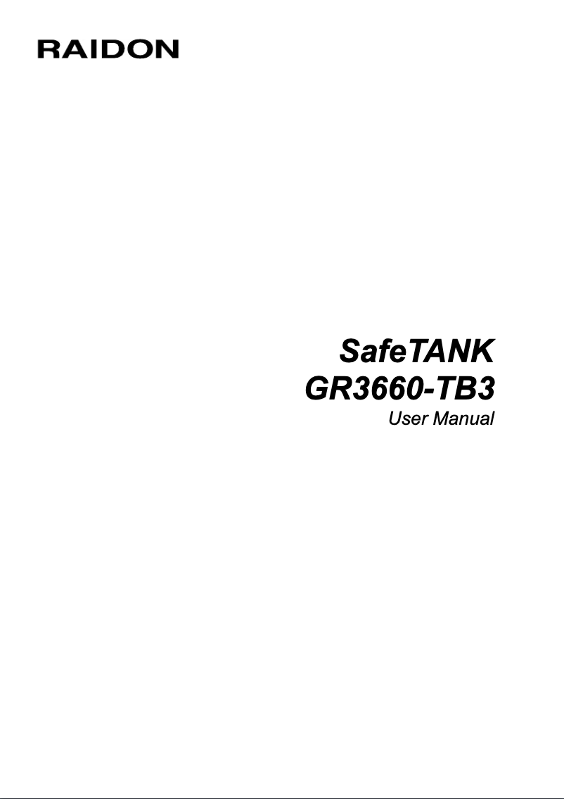 Image de la première page du manuel de l'appareil GR3660-TB3