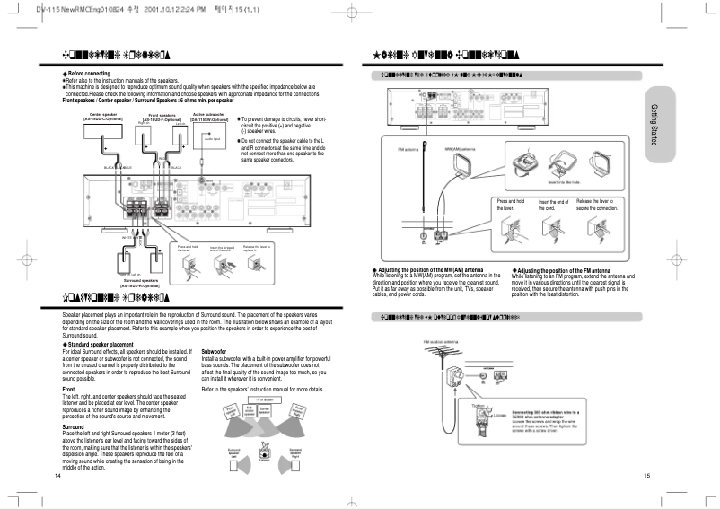 Page 1 de la notice Manuel utilisateur Daewoo DV115