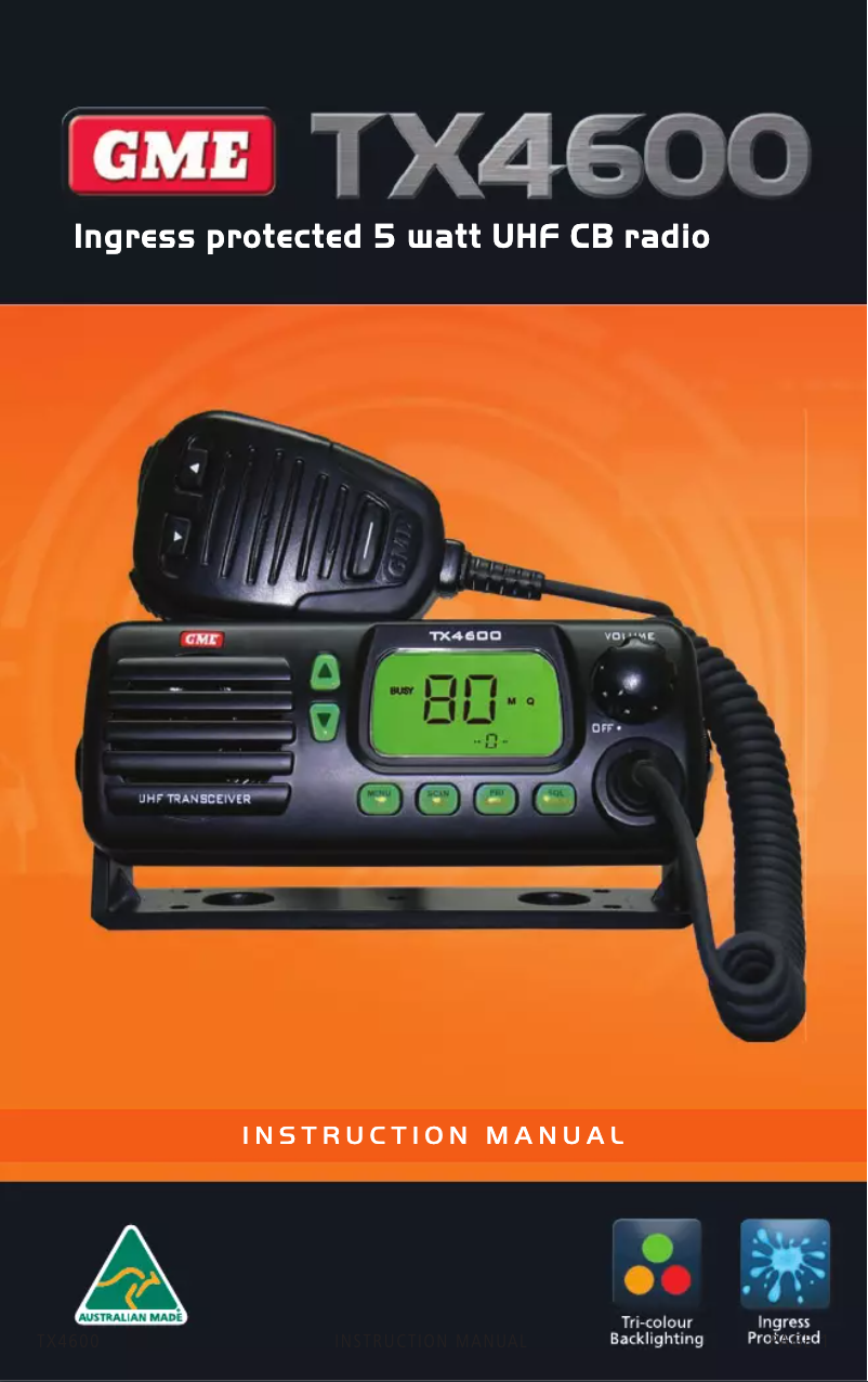 Página 1 del manual Manual de usuario GME TX4600