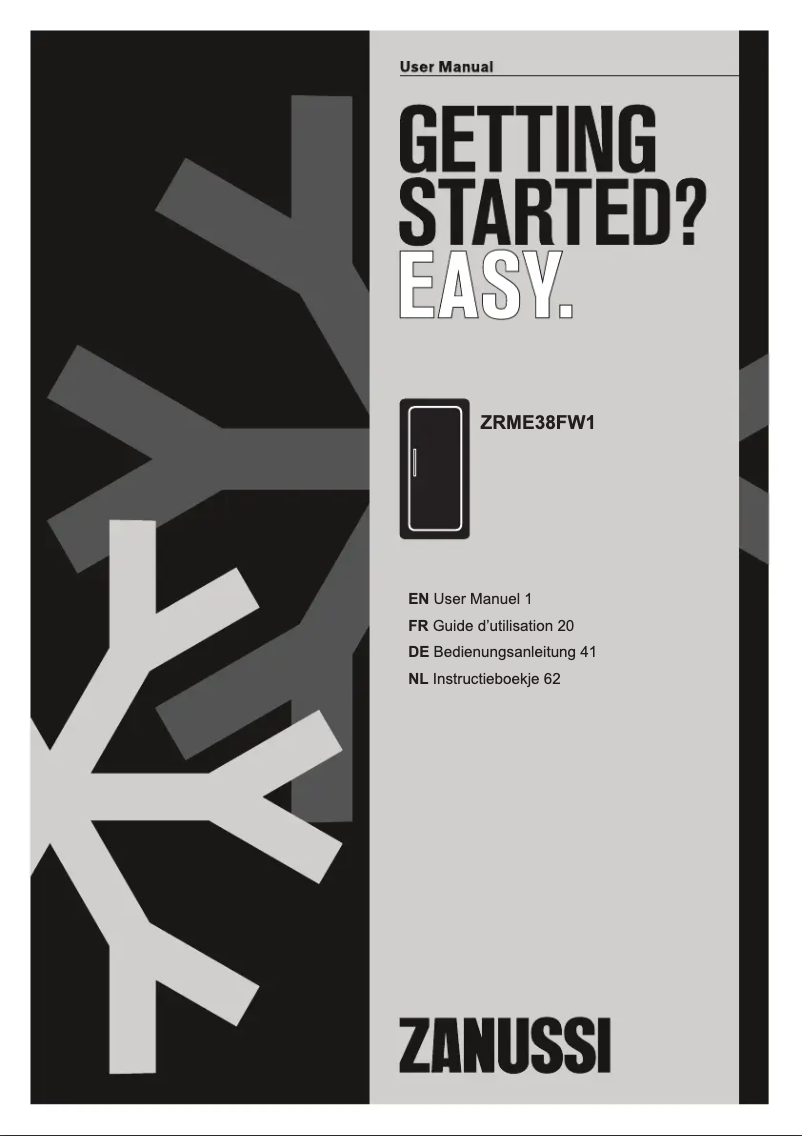 Page n°1 - Manuel utilisateur Zanussi ZRME38FW1