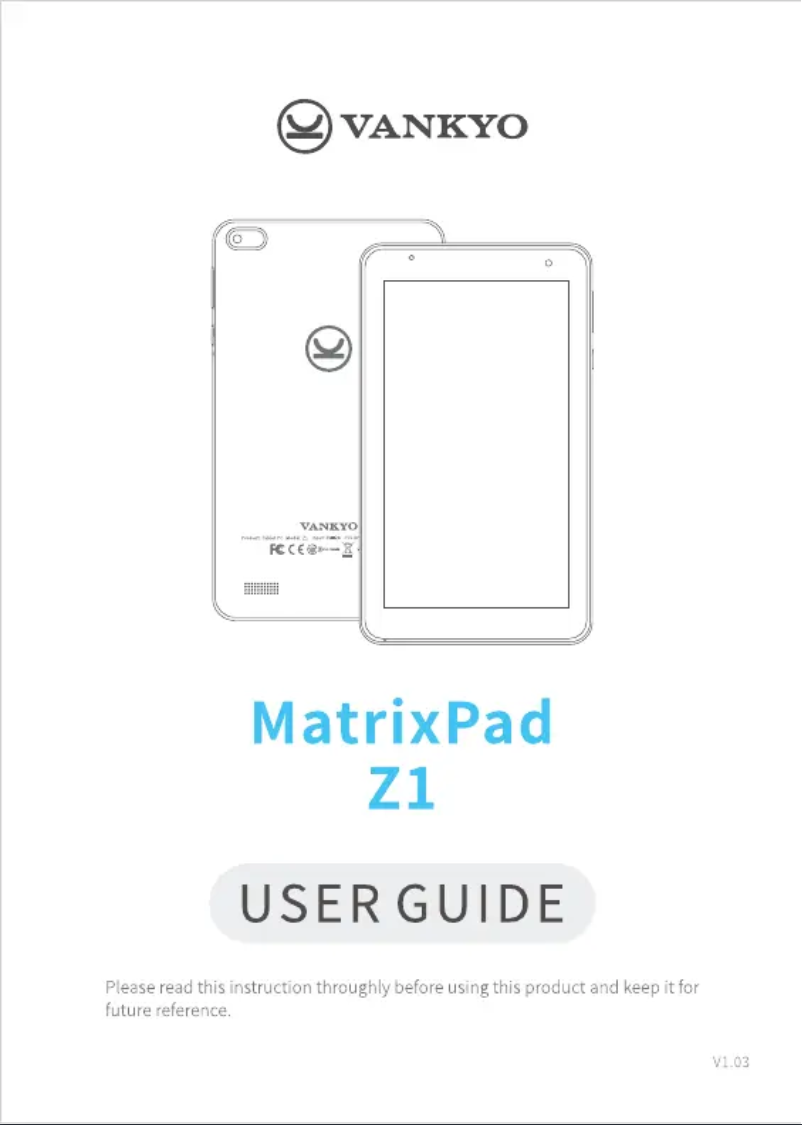 Image de la première page du manuel de l'appareil MatrixPad Z1