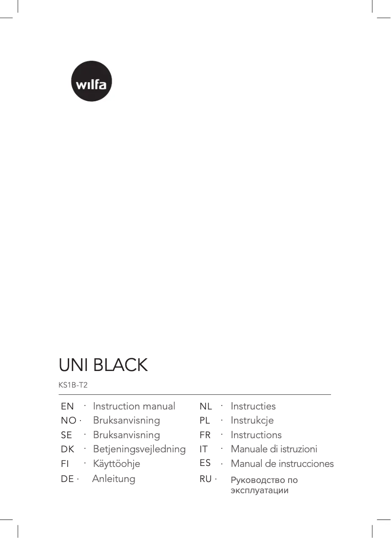 Image de la première page du manuel de l'appareil Uni KS1B-T2