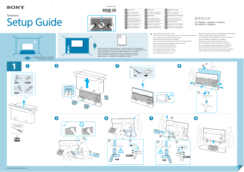 Page 1 de la notice Manuel utilisateur Sony Bravia KD-55XF8599