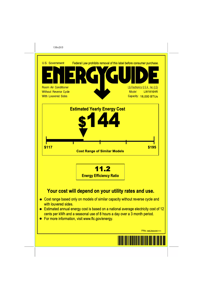 Image de la première page du manuel de l'appareil LW1816HR