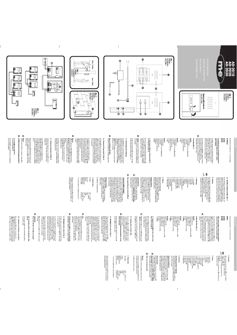 Image de la première page du manuel de l'appareil AD-2020