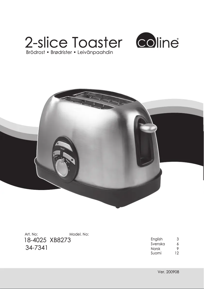 Image de la première page du manuel de l'appareil XB8273