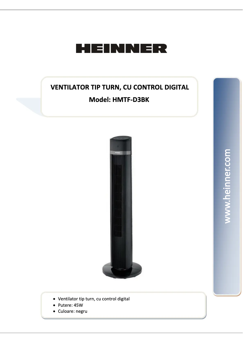 Image de la première page du manuel de l'appareil HMTF-D3BK