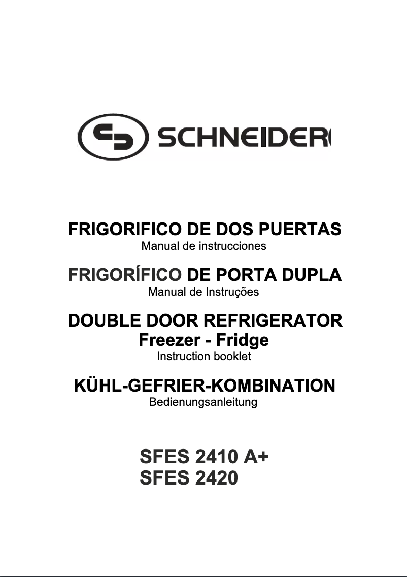 Page 1 de la notice Manuel utilisateur Schneider SFES 2410