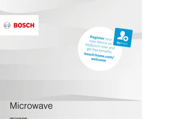 Page n°1 - Manuel utilisateur Bosch HBC84H500W