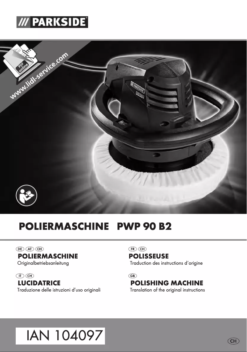 Página 1 del manual Manual de usuario Parkside PWP 90 B2