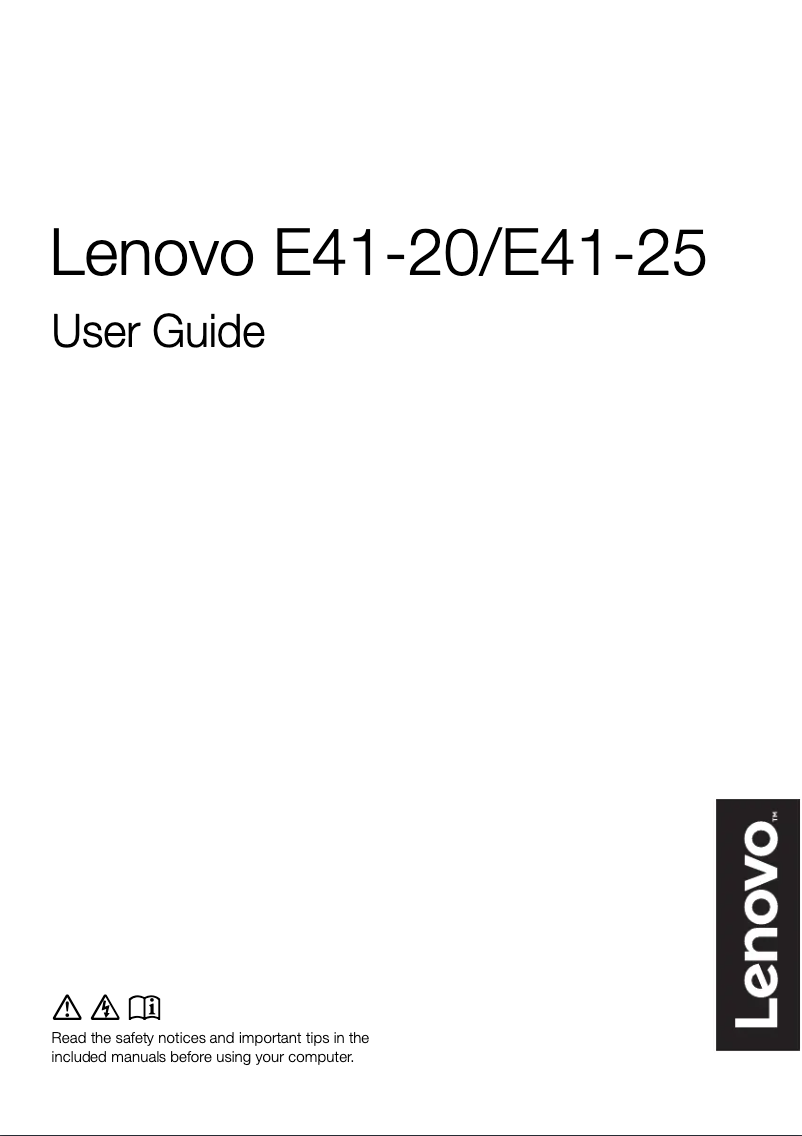 Página 1 del manual Manual de usuario Lenovo E41-20