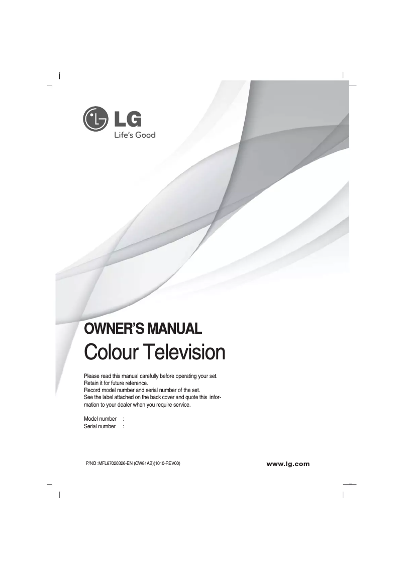 Image de la première page du manuel de l'appareil 21FS6AG