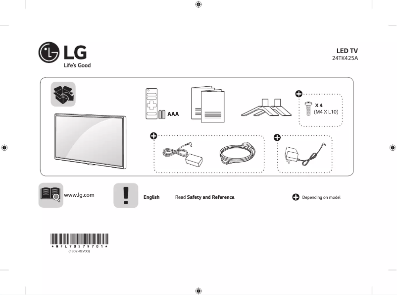 Image de la première page du manuel de l'appareil 24TK425A
