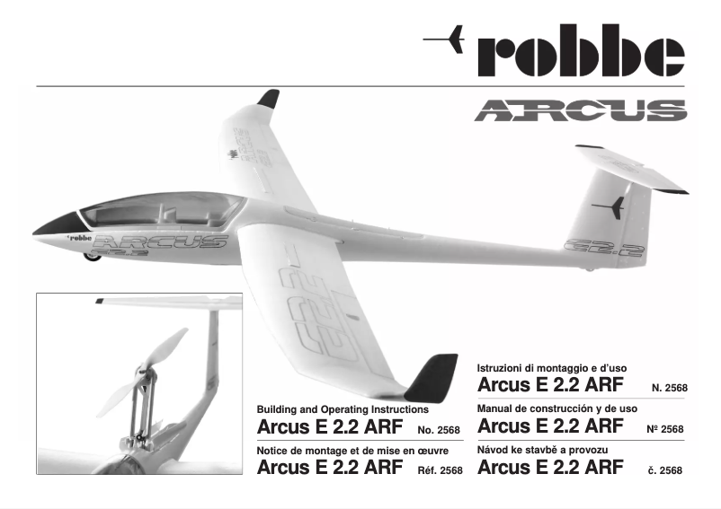 Page n°1 - Manuel utilisateur Robbe Arcus E 2.2