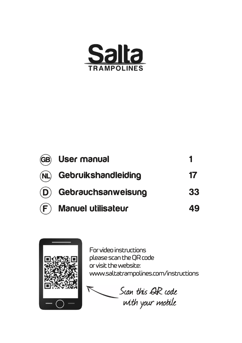 Page 1 de la notice Manuel utilisateur Salta Excellent Ground