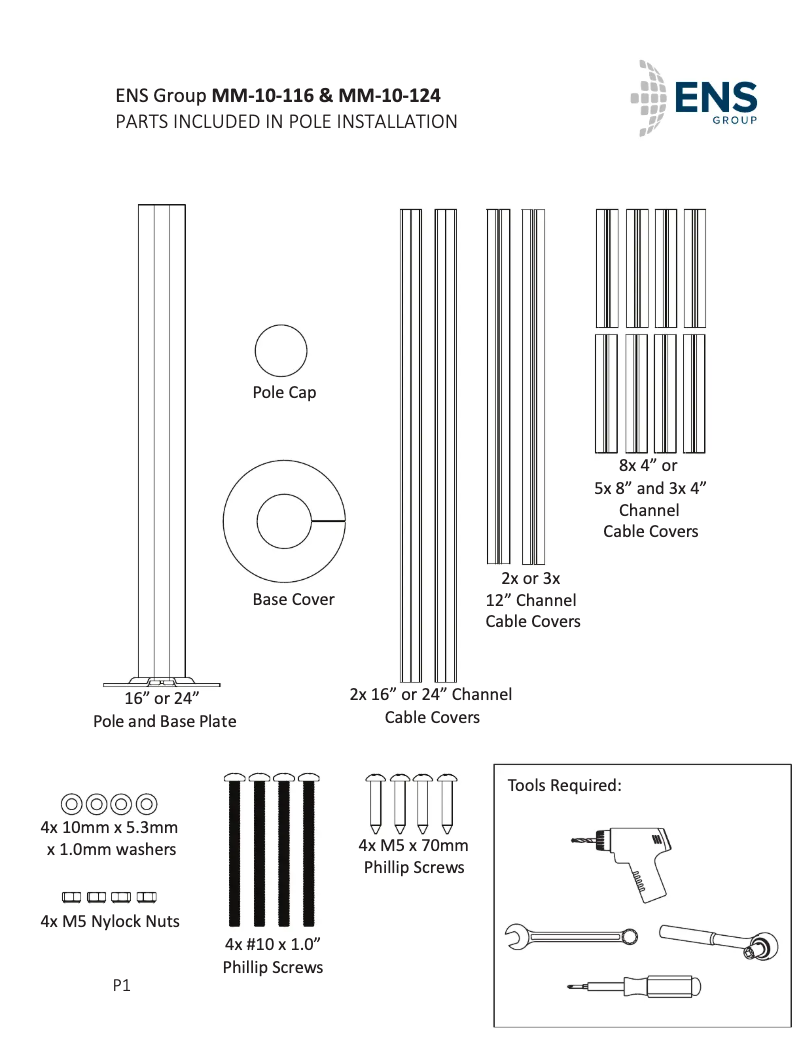 Page 1 de la notice Manuel utilisateur ENS MM-10-124