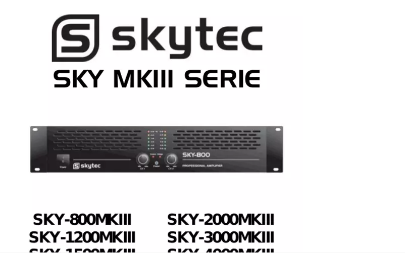 Image de la première page du manuel de l'appareil SKY-1500 II