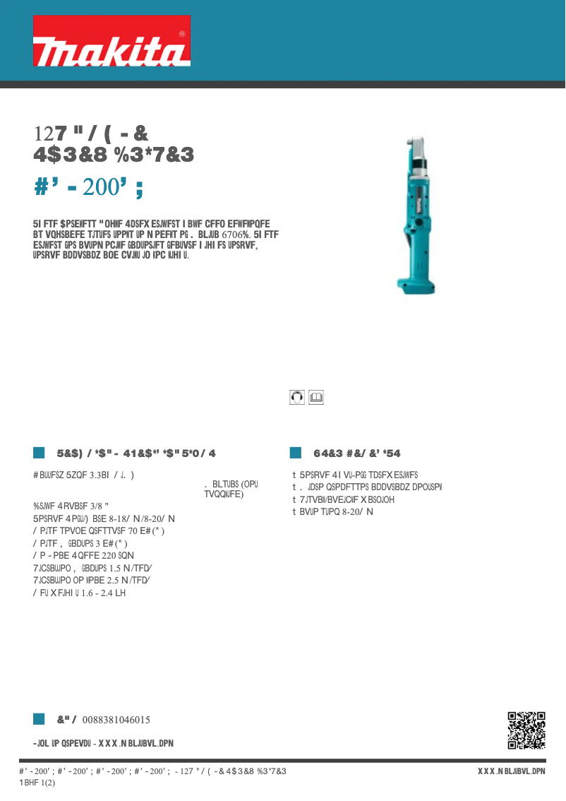 Image de la première page du manuel de l'appareil BFL200FZ