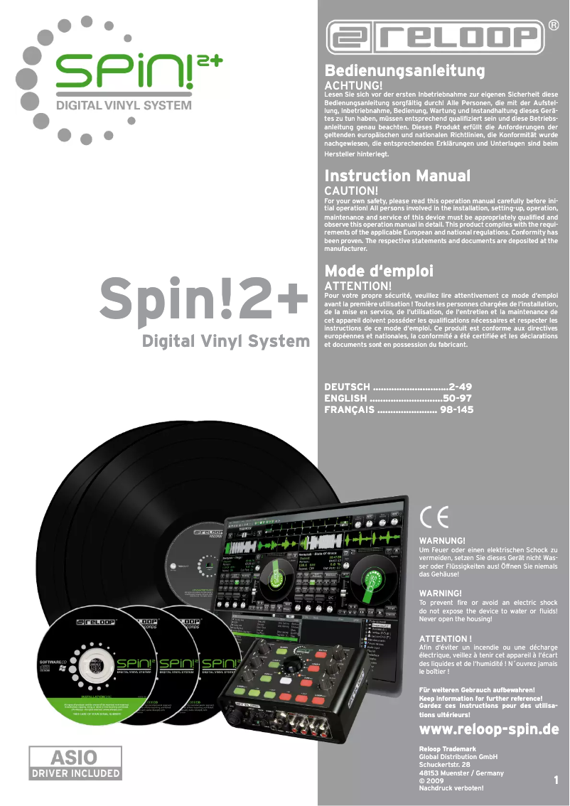 Page n°1 - Manuel utilisateur Reloop Spin!2+