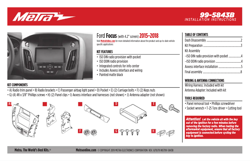 Image de la première page du manuel de l'appareil 99-5843B