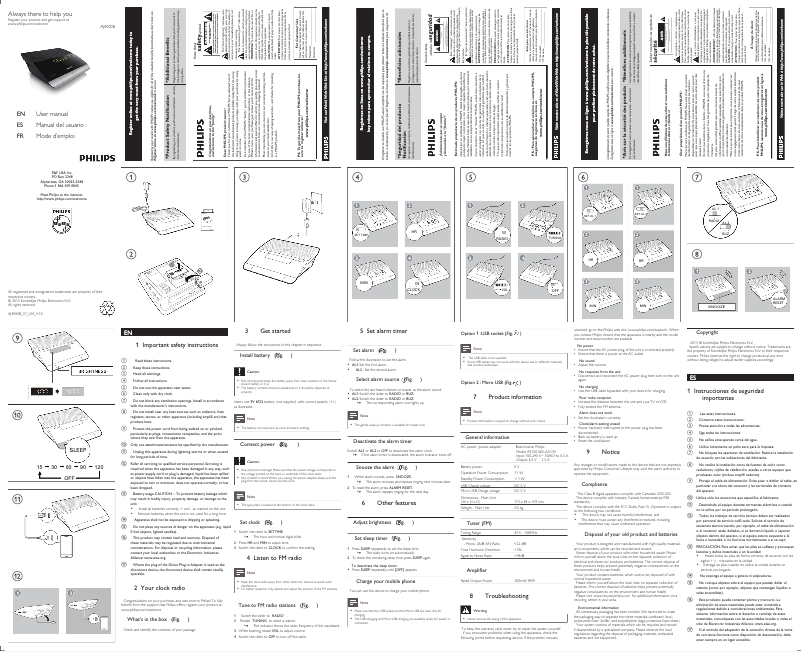 Page n°1 - Manuel utilisateur Philips AJ4000B