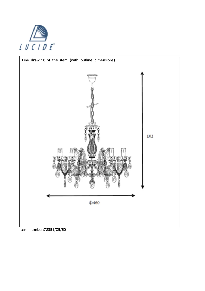Page 1 de la notice Manuel utilisateur Lucide Arabesque