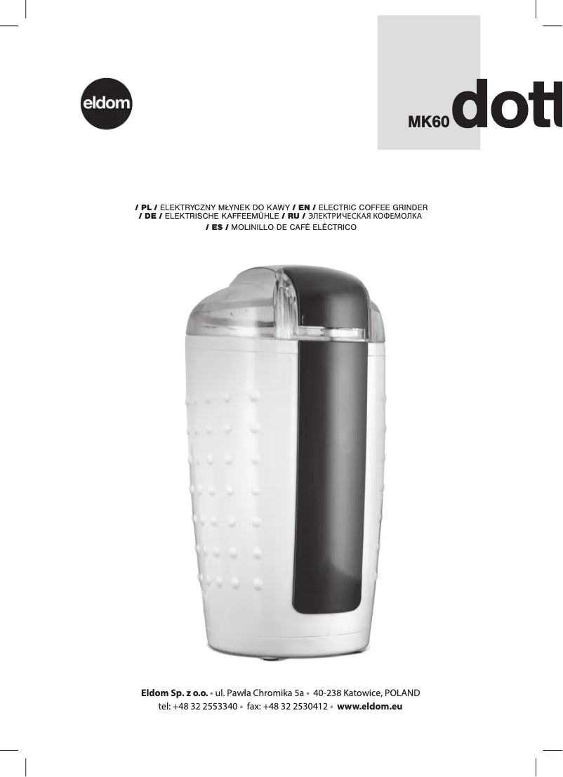 Page 1 de la notice Manuel utilisateur Eldom DOTT MK60
