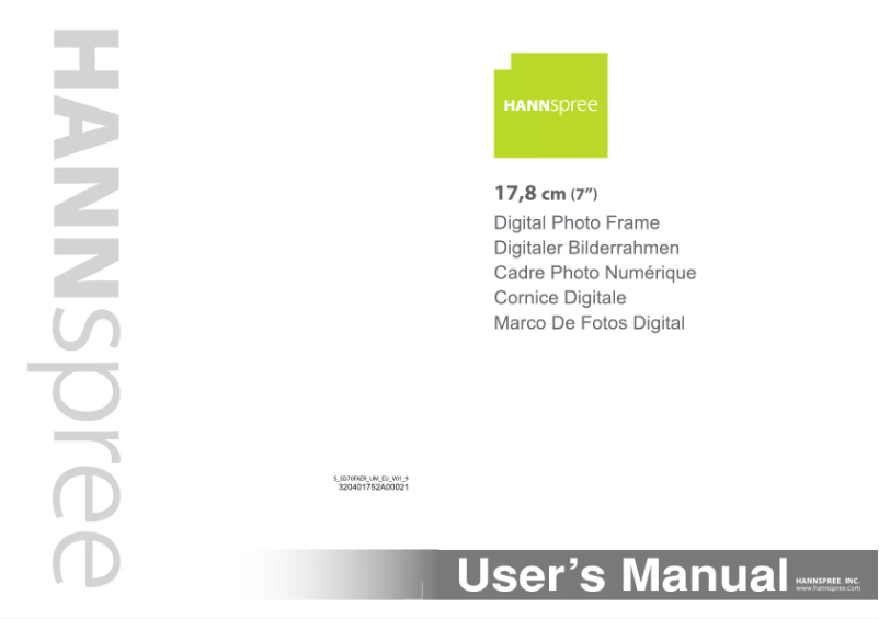 Page n°1 - Manuel utilisateur Hanns.G SD70FAER