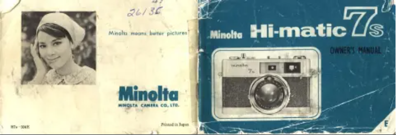 Page n°1 - Manuel utilisateur Konica Minolta Hi-Matic 7S