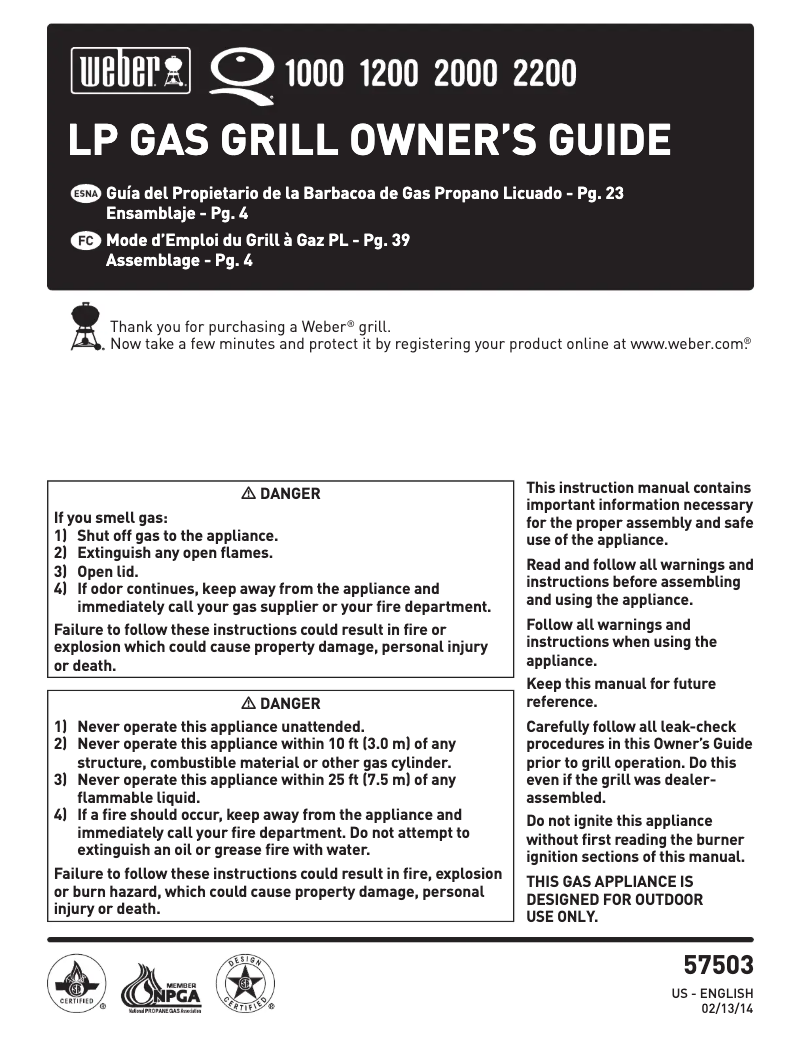 Image de la première page du manuel de l'appareil Q 2200