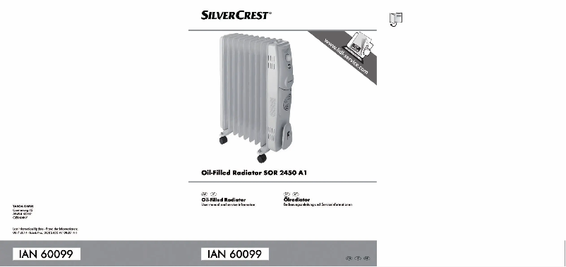 Page 1 de la notice Manuel utilisateur SilverCrest SOR 2450 A1