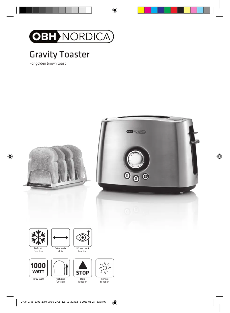 Page 1 de la notice Manuel utilisateur OBH Nordica Gravity 2704