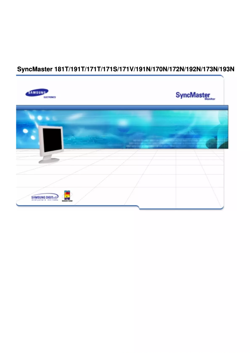 Image de la première page du manuel de l'appareil SyncMaster 191T