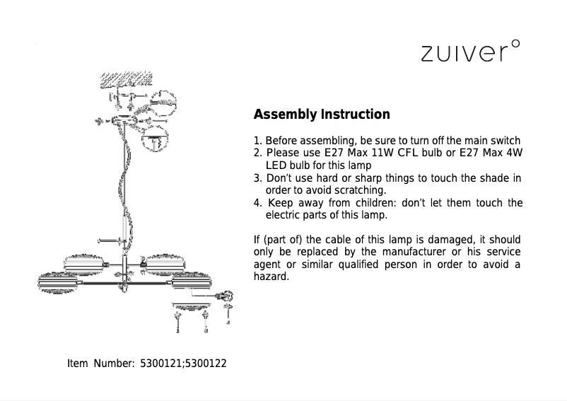 Page 1 de la notice Manuel utilisateur Eglo Gringo Multi