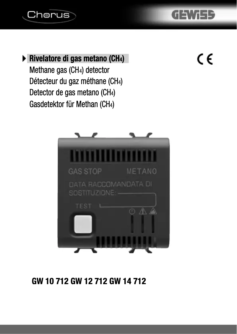 Page 1 de la notice Manuel utilisateur Gewiss GW12712