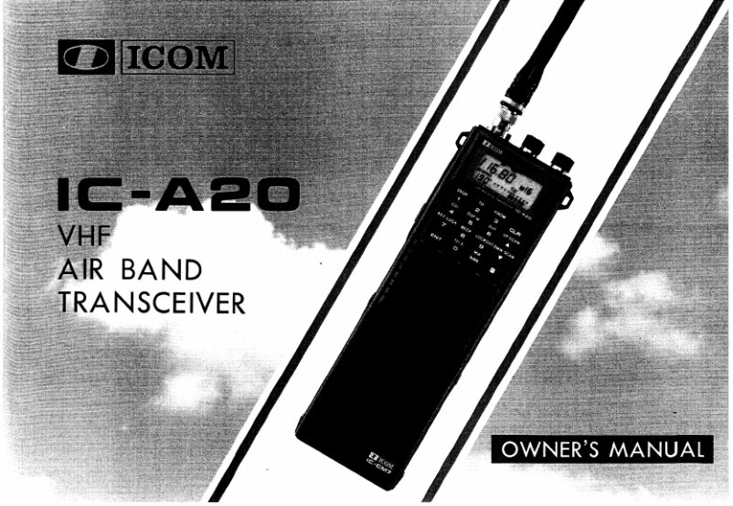 Page n°1 - Manuel utilisateur ICOM IC-A20