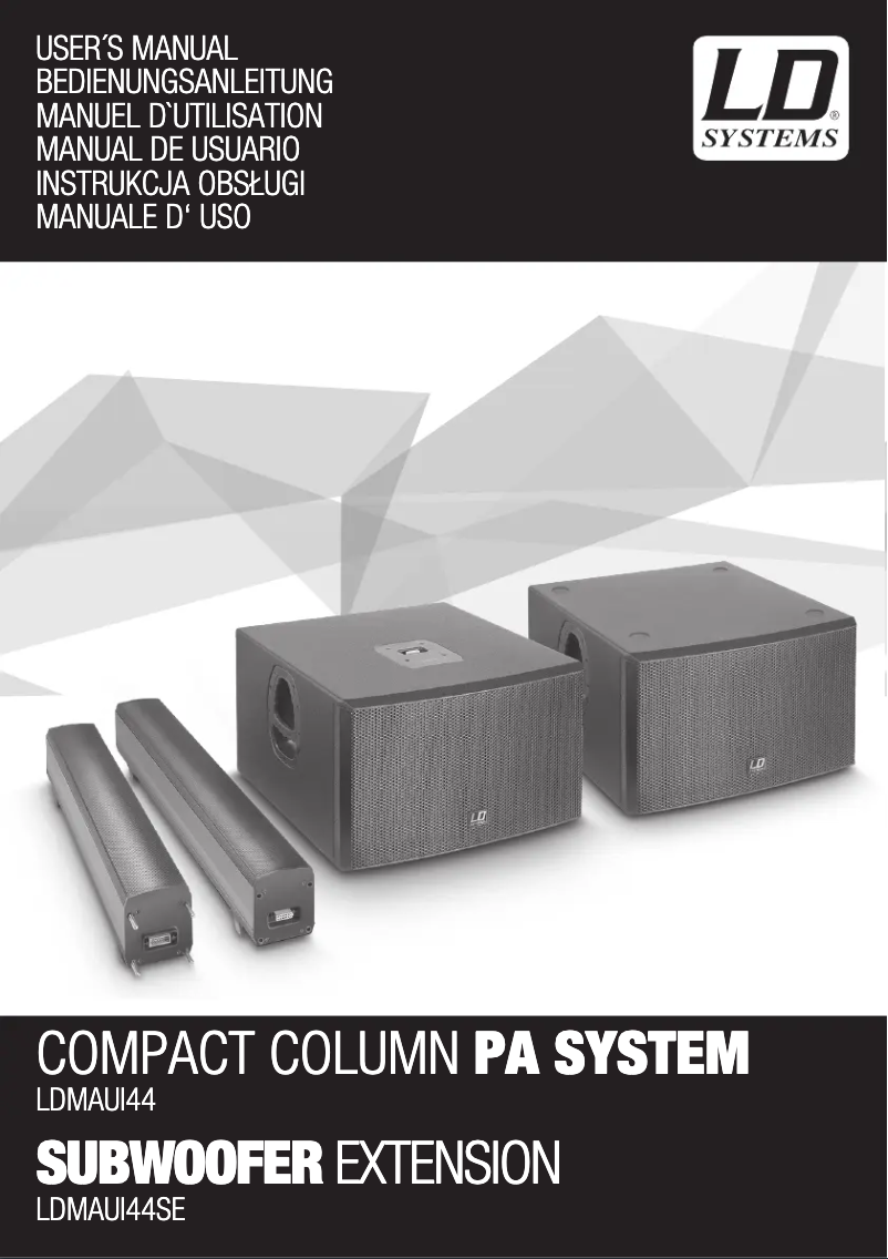 Página 1 del manual Manual de usuario LD Systems MAUI 44SE