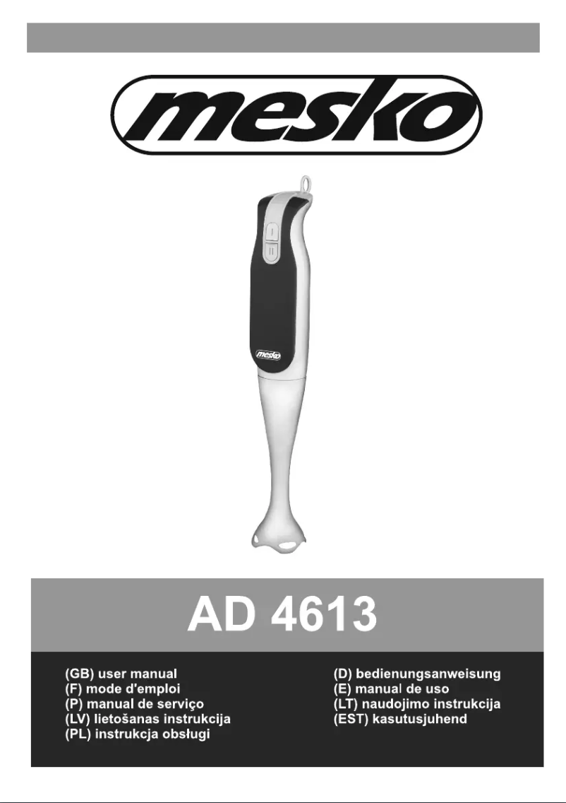 Page n°1 - Manuel utilisateur Mesko MS 4613